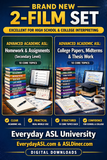 NEW! Advanced Academic ASL: 2-Film Set - Homework & College Papers - DIGITAL DOWNLOADS