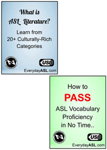 NEW! 2-Film USB Set: "What is ASL Literature?" and "How to PASS ASL Vocabulary Proficiency in No Time."