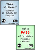 NEW! 2-Film USB Set: "What is ASL Literature?" and "How to PASS ASL Vocabulary Proficiency in No Time."