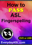 NEW! How to Pass ASL Fingerspelling DVD or USB Flash Drive with Free S&H