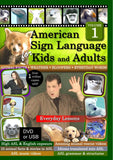 American Sign Language for Kids & Adults, Vol. 1: Everyday Lessons DVD or USB