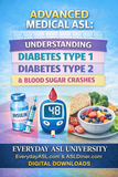NEW! Advanced Medical ASL: Understanding Diabetes Type 1, Diabetes Type 2 & Blood Sugar Crashes - 2 DIGITAL DOWNLOADS