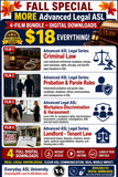 Fall Special - MORE Advanced Legal ASL 4-Film Bundle — Digital Downloads — $18 Everything