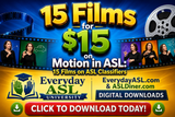 NEW! 15 Films for $15. Motion in ASL: 15 Films on ASL Classifiers - DIGITAL DOWNLOADS