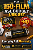 NEW! 150-Film ASL Budget USB Flash Drive Set - FREE Shipping