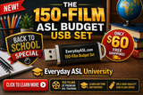 NEW! 150-Film ASL Budget USB Flash Drive Set - FREE Shipping