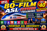 80-Film ASL Express Training - DIGITAL DOWNLOADS - Get Immediately After Purchase