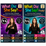 What Did She Say? American Sign Language Receptive Practice & Translation, Vol. 1-2 Set (2-DVDs)