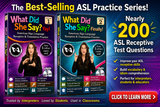 What Did She Say? American Sign Language Receptive Practice & Translation, Vol. 1-2 Set (2-DVDs)