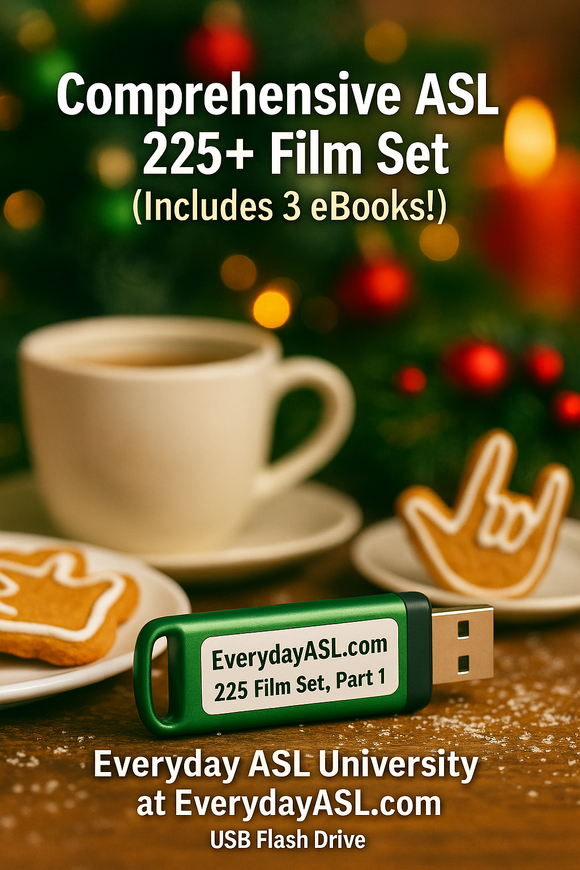 New! Comprehensive ASL 225+ Film Set, Part 1 (Includes 3 eBooks!) + FREE S&H