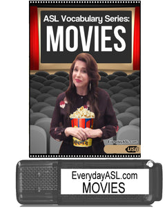 ASL Vocabulary Series: MOVIES USB Flash Drive + Free Shipping