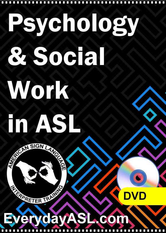 New! Psychology & Social Work in ASL DVD + Free Shipping