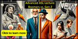 New! Advanced ASL Lecture: Boomers vs. Gen Z USB Flash Drive + Free S&H