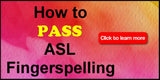 NEW! How to Pass ASL Fingerspelling DVD with Free Shipping