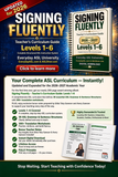 New! Signing Fluently - 182-Page Teacher's Curriculum Guide Levels 1-6 - DIGITAL DOWNLOAD - Get Immediately