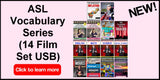 Complete ASL Vocabulary Series, 14-Film USB Flash Drive