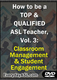 NEW! How to be a TOP & QUALIFIED ASL Teacher, Vol. 3 DVD with Free Shipping