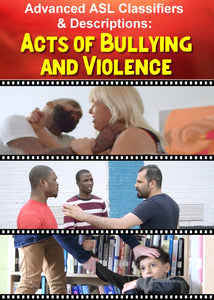 New! ASL Classifiers & Descriptions: Acts of Bullying and Violence USB Flash Drive