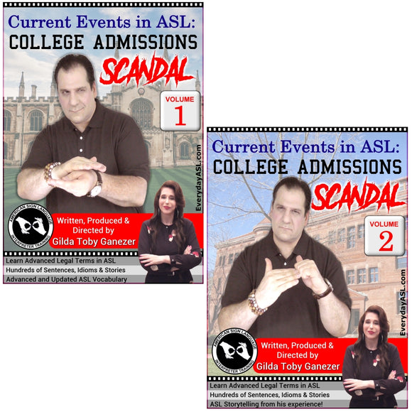 Brand New 2-DVD Set - Current Events in ASL: College Admissions Scandal Vol. 1-2