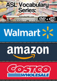New! ASL Vocabulary Series: Walmart, Amazon and Costco DVD + USB Set